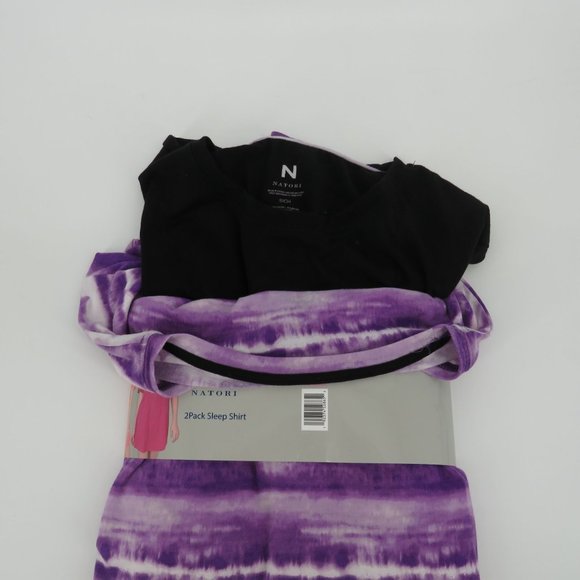 Natori Womens 2-Pack Sleep Shirts Soft Jersey Relaxed Fit Small NWT - Picture 3 of 5